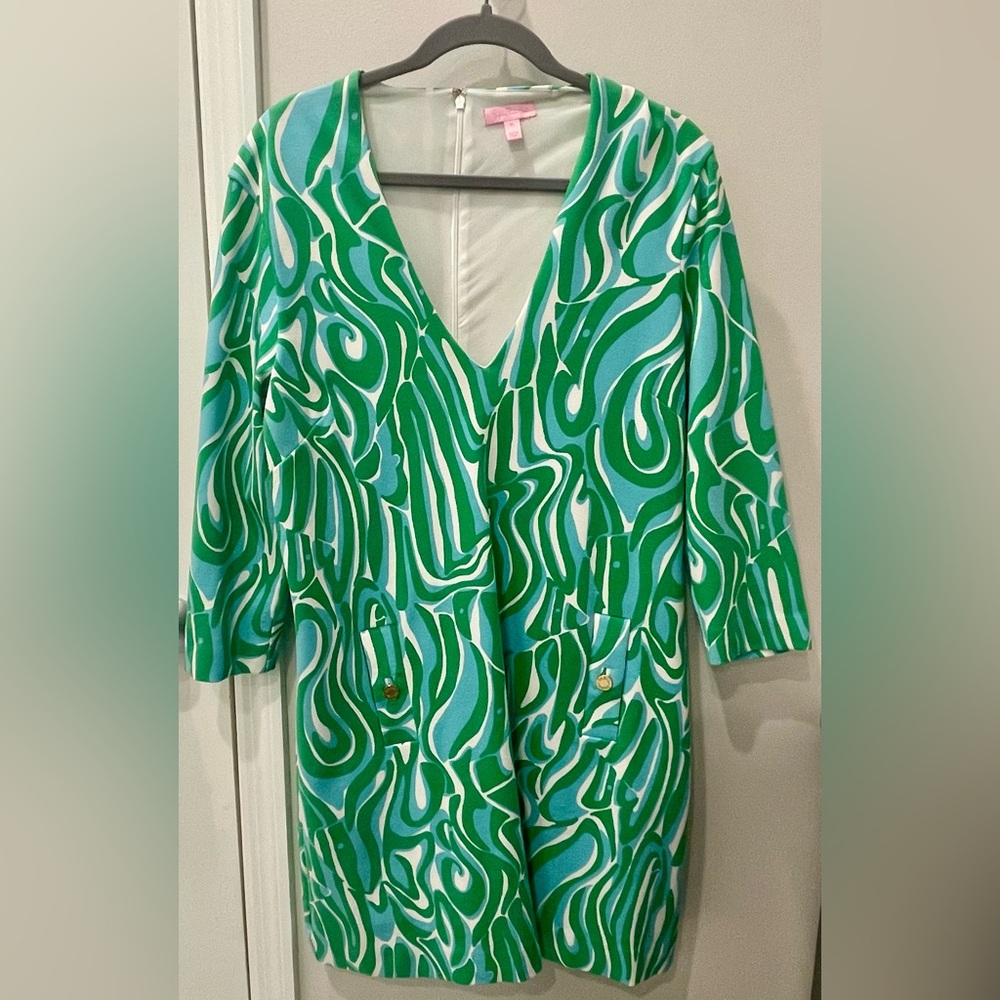 Lilly Pulitzer 3/4 sleeve geometric print dress
